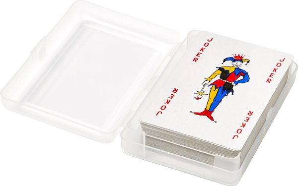Kartenspiel in transparenter PET Box Onnelveza