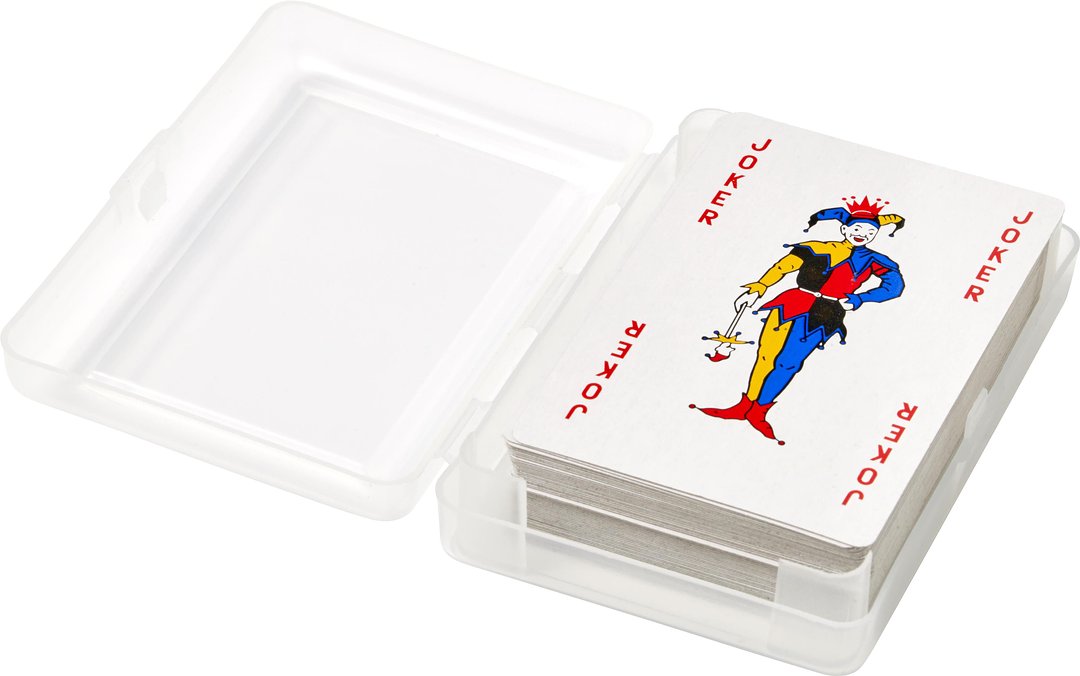 Kartenspiel in transparenter PET Box Onnelveza