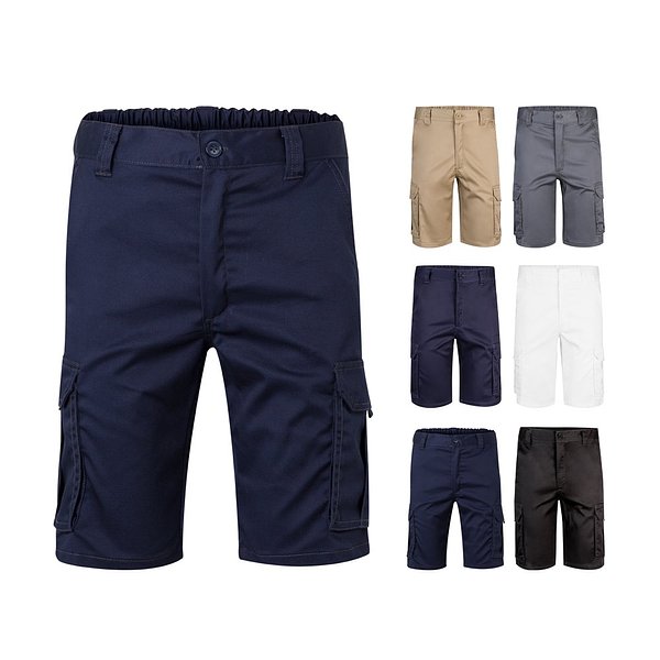 Stretch-Bermudashorts mit mehreren Taschen (240 g/m²), aus Baumwolle (46 %), EME (38 %) und Polyester (16 %) Truel