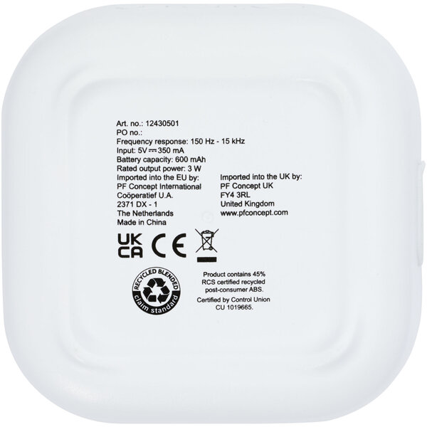 2.0 3 W Mini-Bluetooth®-Lautsprecher aus recyceltem RCS Kunststoff - Bendi