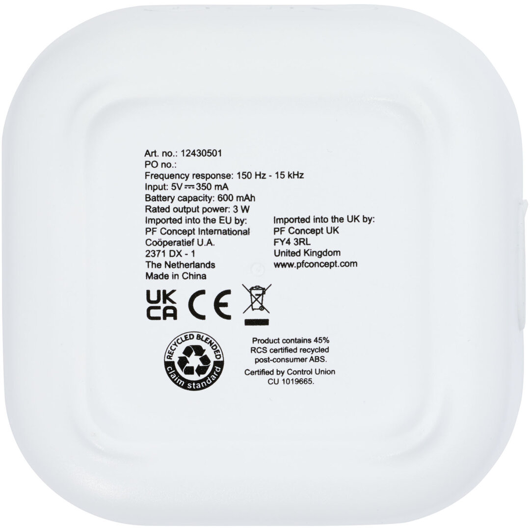 2.0 3 W Mini-Bluetooth®-Lautsprecher aus recyceltem RCS Kunststoff - Bendi