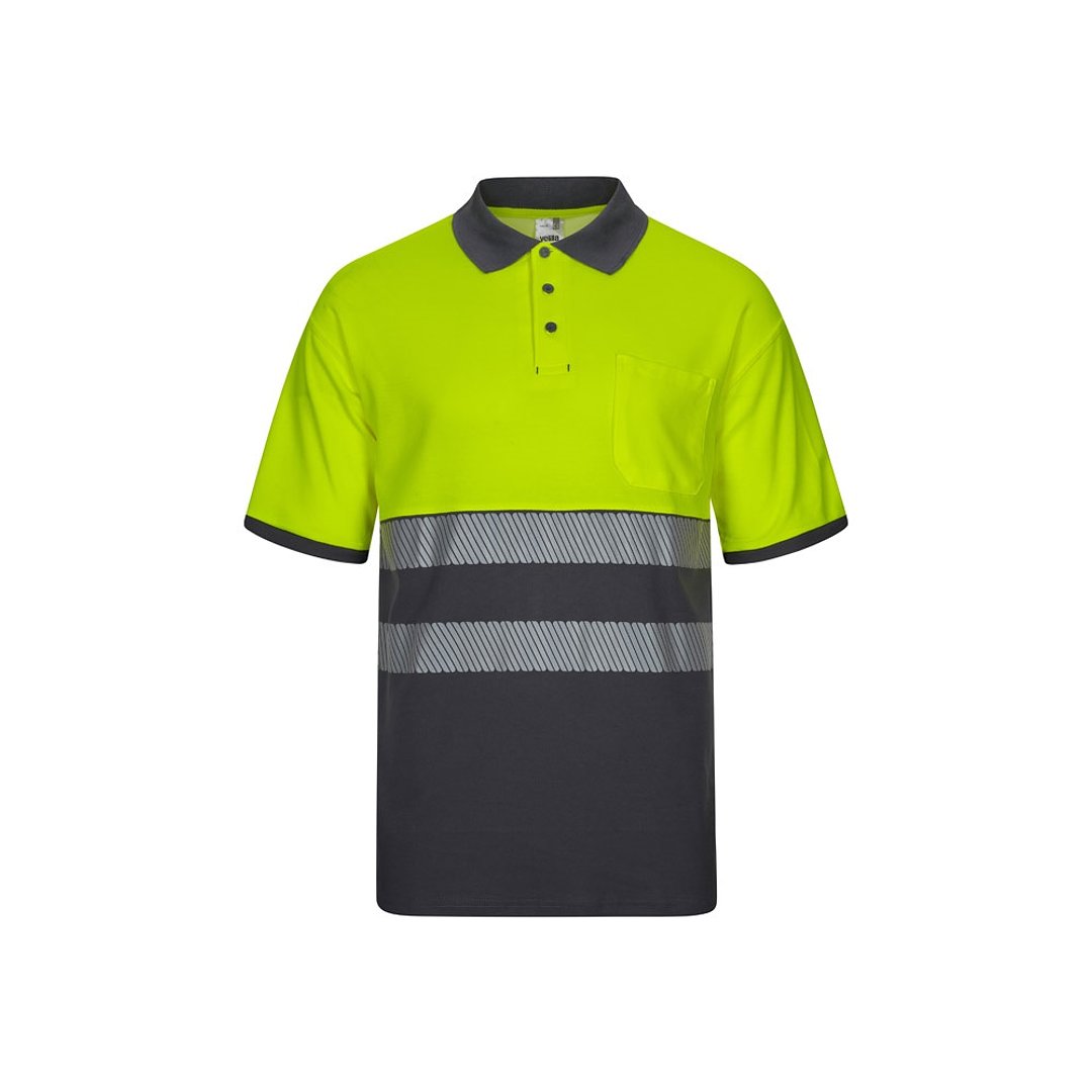 Zweifarbiges Piqué-Poloshirt (150g/m²) mit kurzen Ärmeln, aus Baumwolle (55%) und Polyester (45%) Lixja