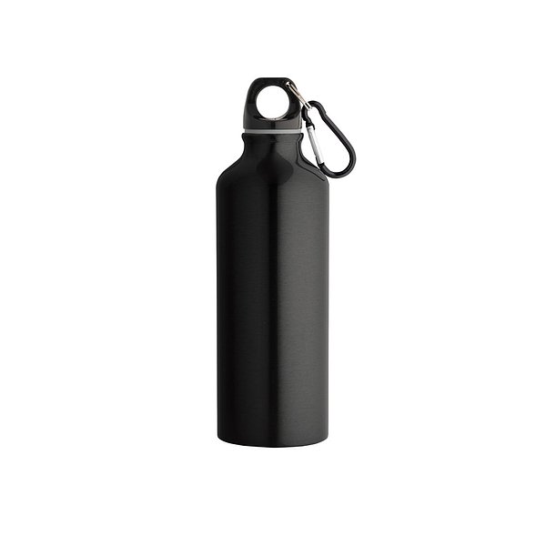 Flasche aus recyceltem Aluminium 530 mL mit Karabiner Hanrie