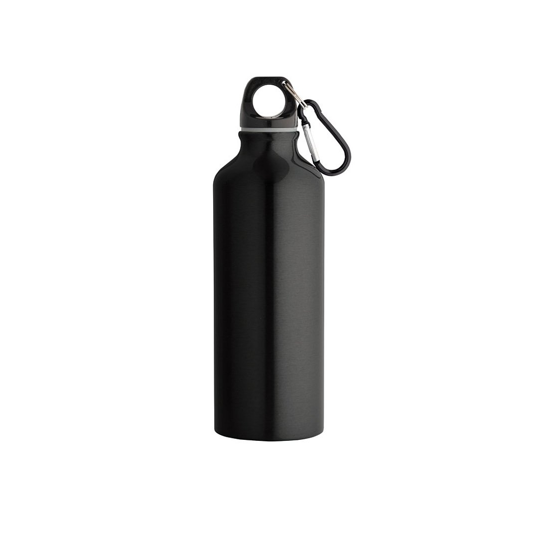 Flasche aus recyceltem Aluminium 530 mL mit Karabiner Hanrie