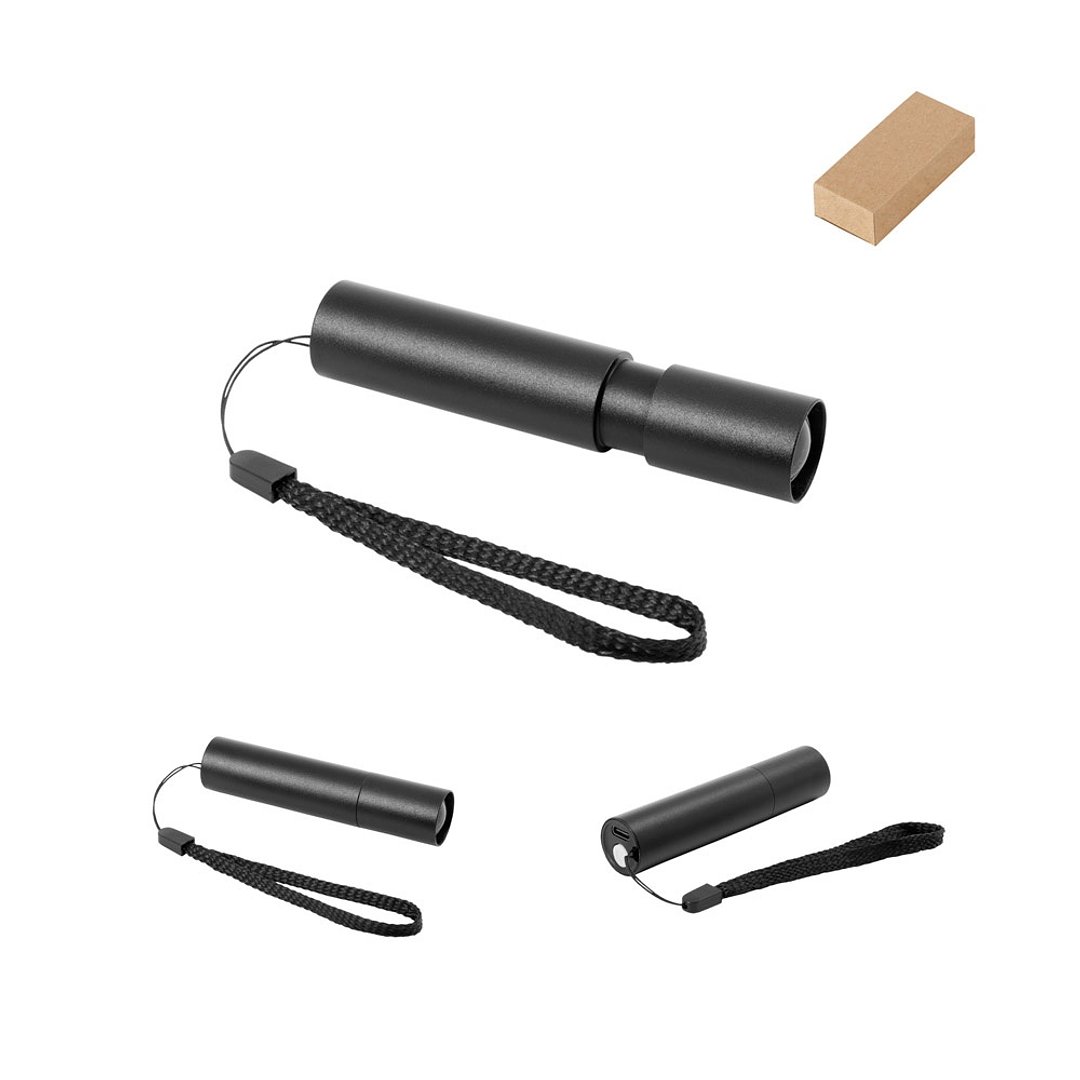 Taschenlampe mit 30 mm ausziehbarer Spitze, wiederaufladbar Jonnatz