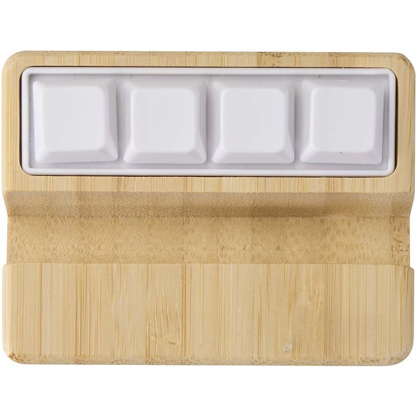 Smartphonehalterung aus recyceltem Kunststoff mit Fidget-Toy mit Bambusdetails - Littt