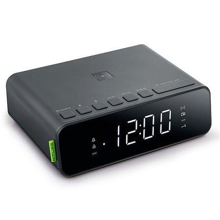 FM Dual-Wecker Radio kabelloses Aufladen des Telefons 5W Luola