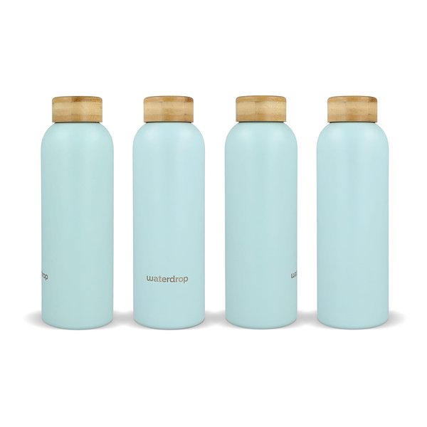 Edelstahlflasche mit Bambusdeckel 600 ml Oriköbi