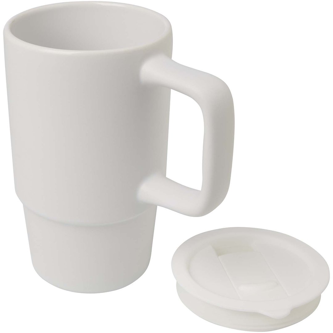 450 ml Keramiktasse mit Kunststoffdeckel - Dollien
