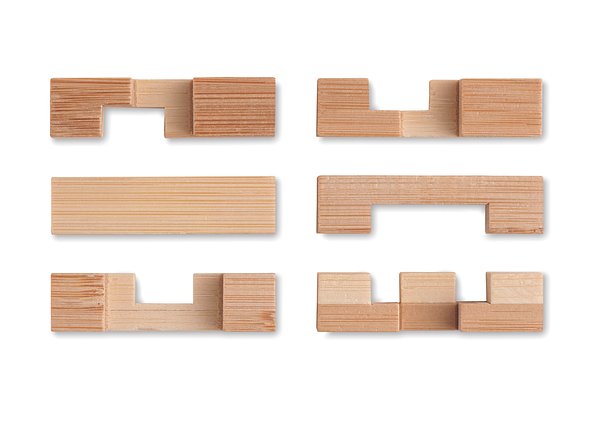 Holzpuzzle/Gehirnjogging Bambus Ylanicola