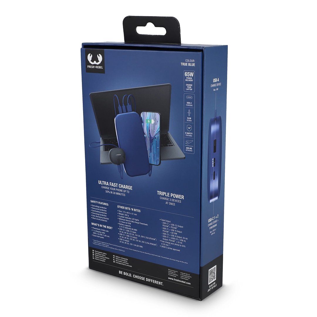Fresh 'n Rebel Powerbank 27000 mAh USB-C - 65W PD Gianina