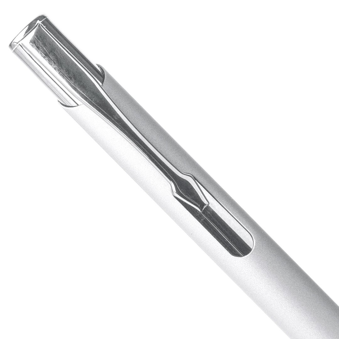 Recycelter Aluminium-Kugelschreiber mit Gummibeschichtung Ruinata