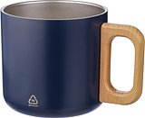 Becher Corg | Recycelter Edelstahl | Holzgriff | 400 ml