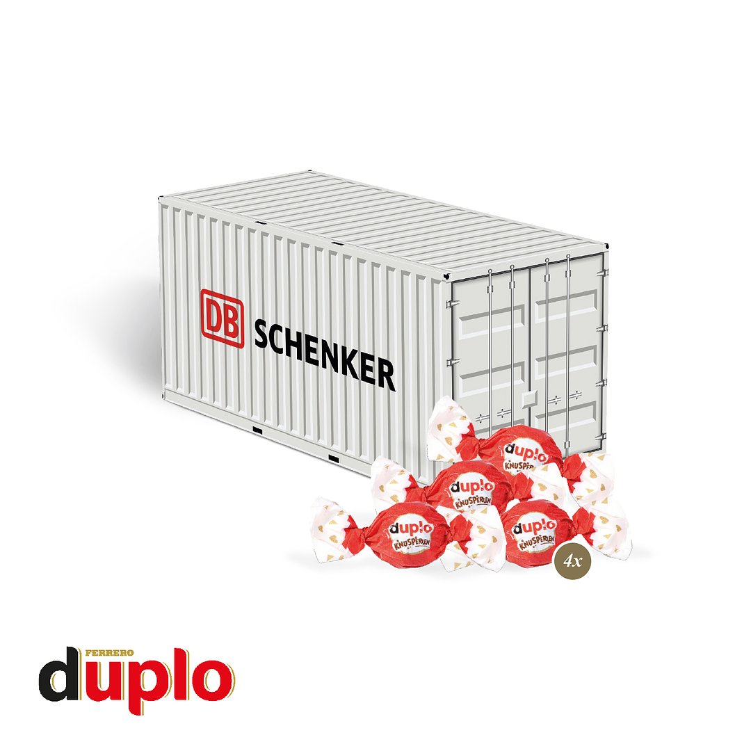 3D Präsent "Container" mit duplo Knusperlen