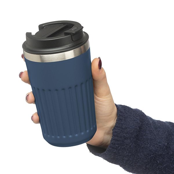 Recycelter Edelstahl-Reisebecher (400 ml) Warlep