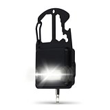 Kompaktes Multitool aus R-ABS & Metall 7 Funktionen Utzauna