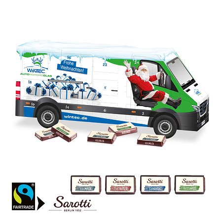 3D Adventskalender "Transporter" mit Sarotti Fairtrade®