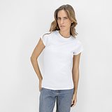 Erwachsene Frauen Weiss T-Shirt Idiyo