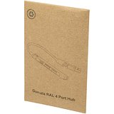 4 Port Hub aus recyceltem Aluminium mit USB-A- und Typ-C-Anschlüssen und zwei Eingängen - Regiel