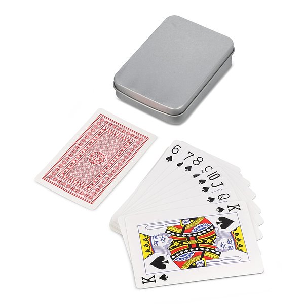 Spielkarten in Blechdose Badalina