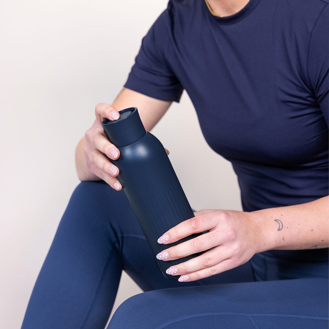 Tekla Push Stahlisolierflasche mit Druckverschluss (recycelt) 500 ml Jonica