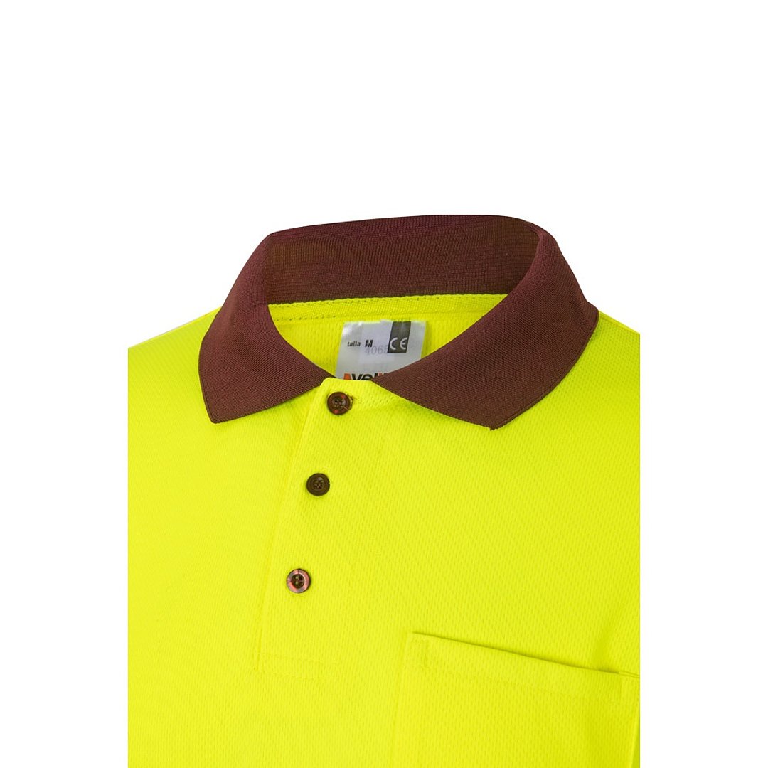 Zweifarbiges Poloshirt im Bird-Eye-Design (160g/m²) mit langen Ärmeln, aus Polyester (100%) Beatiani