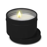 Kirtan-Duftkerze auf Pflanzenbasis in großer recycelter Dose Ellia