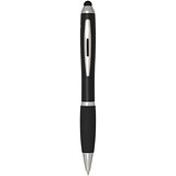 RCS Stylus Kugelschreiber aus recyceltem Kunststoff mit farbigem Schaft und schwarzem Griff (blaue Tinte) - Adan