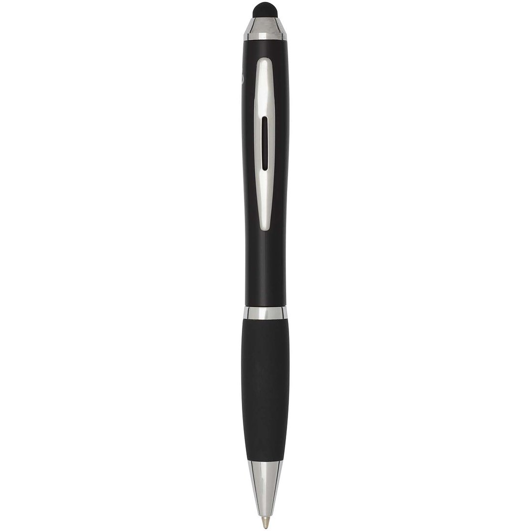RCS Stylus Kugelschreiber aus recyceltem Kunststoff mit farbigem Schaft und schwarzem Griff (blaue Tinte) - Adan