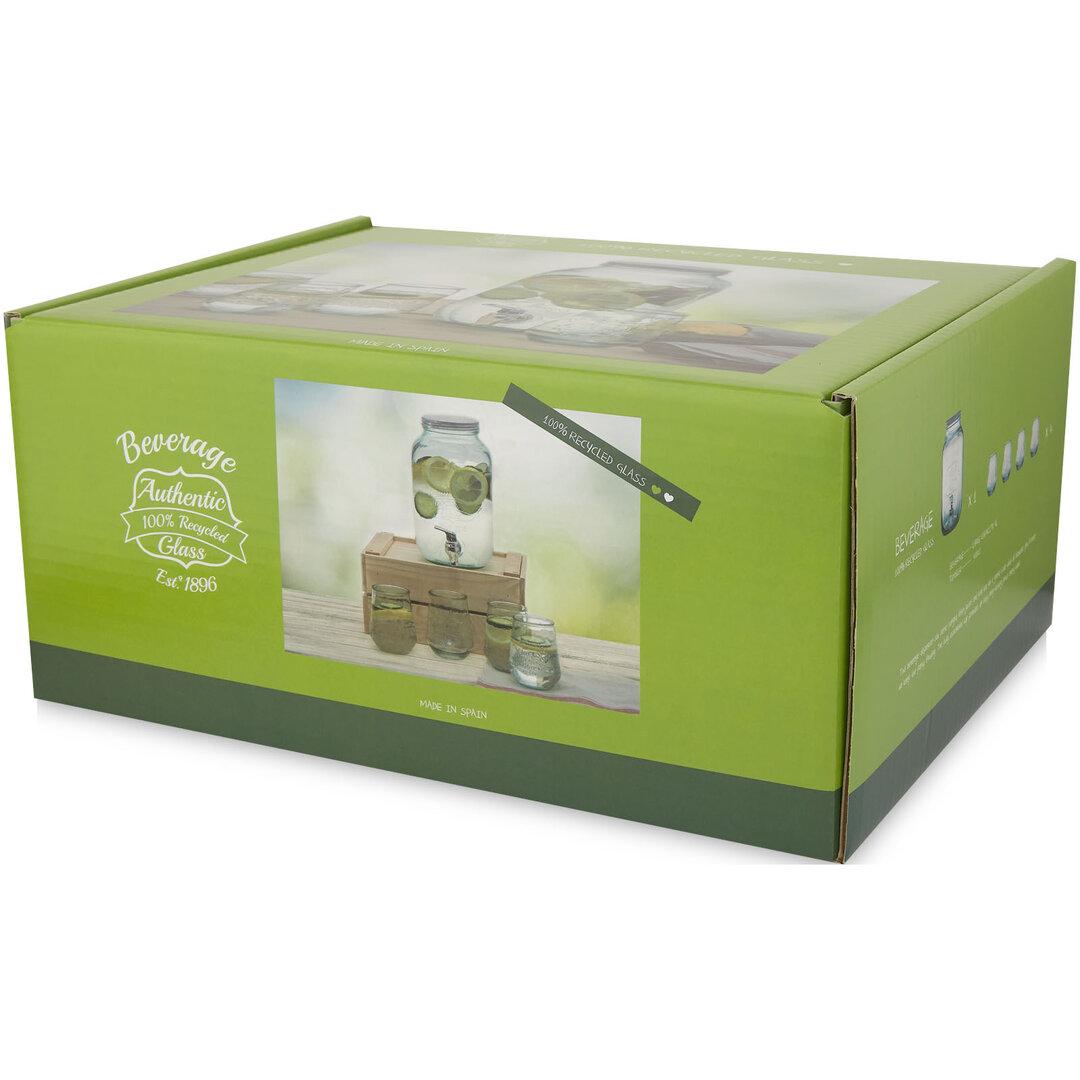 5-teiliges Set aus recyceltem Glas - Menst