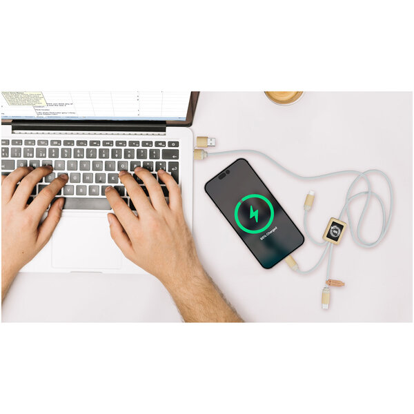 5-in-1 Ladekabel mit Leuchtlogo - Lurenen