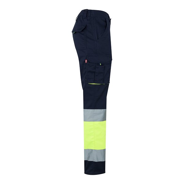 Zweifarbige Stretch-Hose mit mehreren Taschen (240 g/m²), aus Baumwolle (46 %), EME (38 %) und Polyester (16 %) Trineli