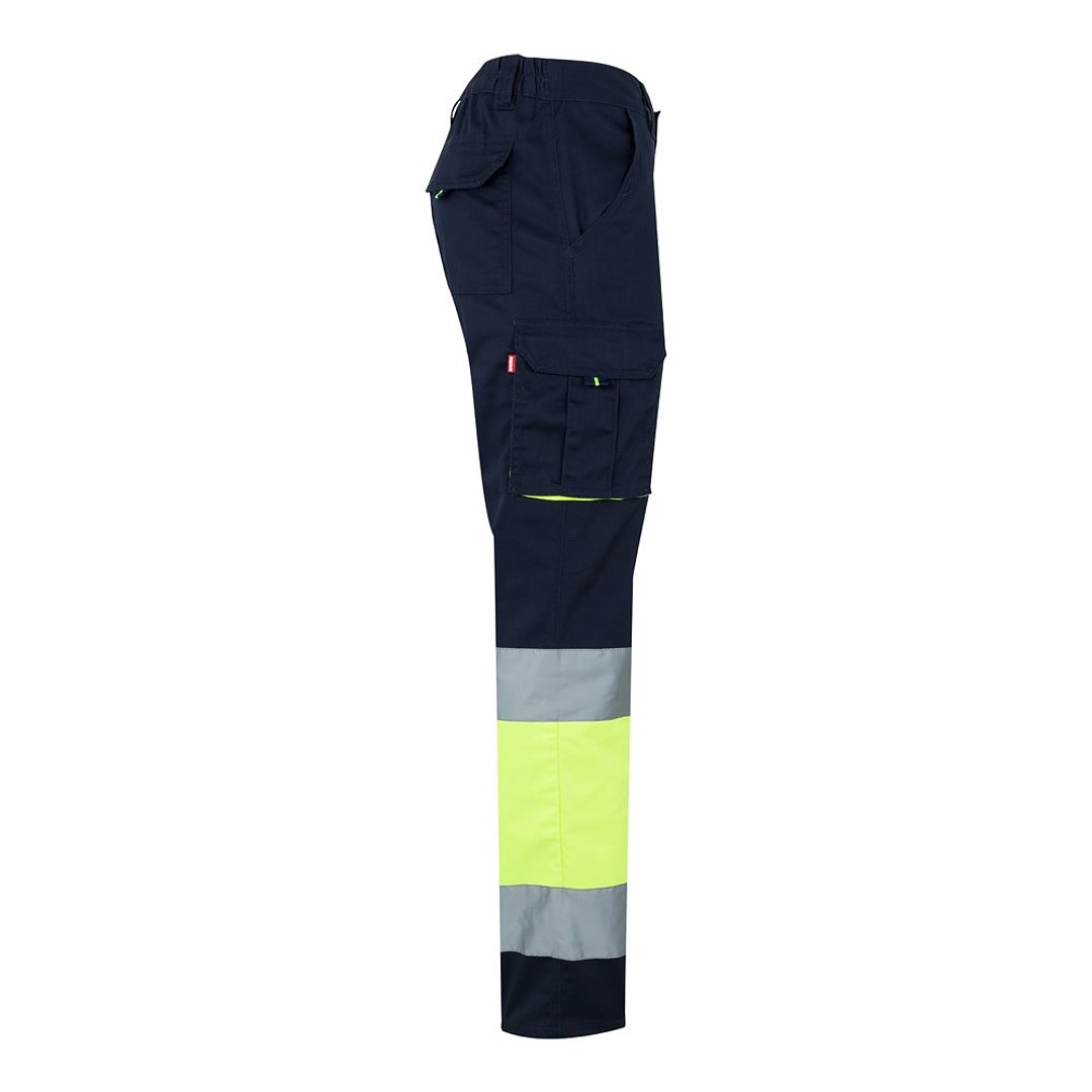 Zweifarbige Stretch-Hose mit mehreren Taschen (240 g/m²), aus Baumwolle (46 %), EME (38 %) und Polyester (16 %) Trineli