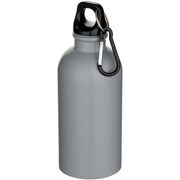 400 ml matte RCS-zertifizierte einwandige Trinkflasche aus recyceltem Edelstahl mit Karabinerhaken - Trudi