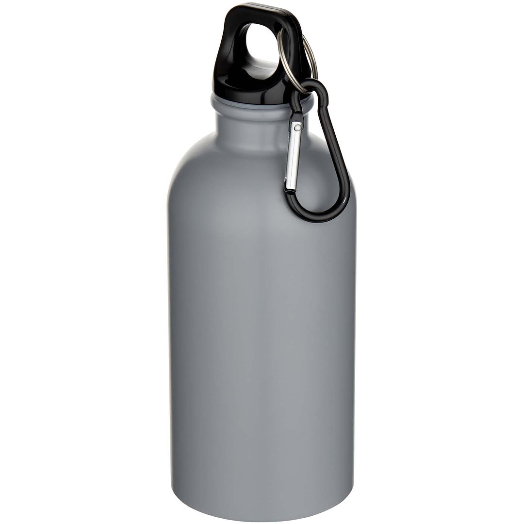 400 ml matte RCS-zertifizierte einwandige Trinkflasche aus recyceltem Edelstahl mit Karabinerhaken - Trudi