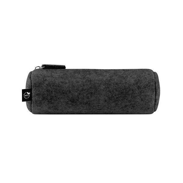 Mehrzwecketui aus recyceltem Filz (100 % rPET) mit Lineal, Bleistiften, Radiergummi und Spitzer Lüthlie