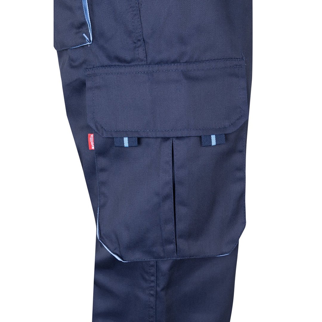 Zweifarbige Stretch-Hose mit mehreren Taschen (240 g/m²), aus Baumwolle (46 %), EME (38 %) und Polyester (16 %) Paulik