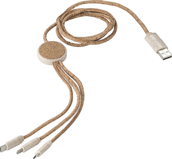Ladekabel Utzas | Kork | 4-in-1 | 1,20 m