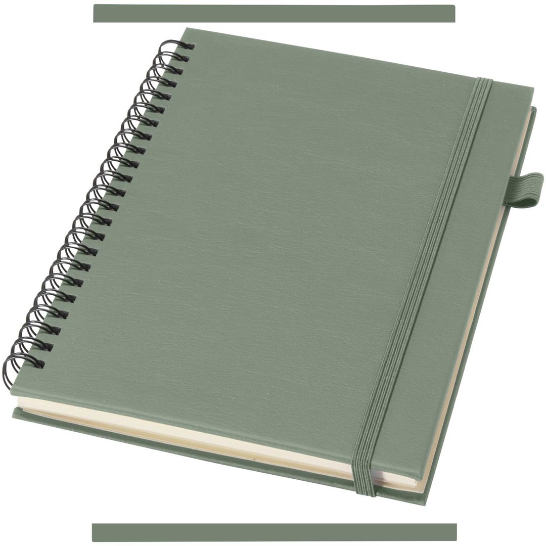 A5 Hardcover Spiralnotizbuch aus recyceltem Kunststoff - Palin