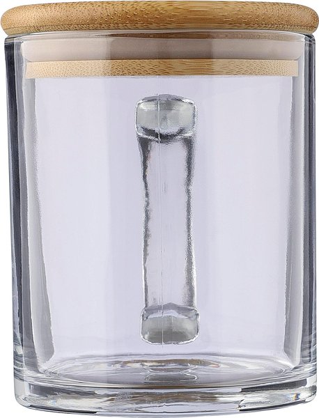 Trinkbecher Raza | Recyceltes Glas | Bambusdeckel | 300 ml
