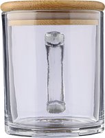 Trinkbecher Raza | Recyceltes Glas | Bambusdeckel | 300 ml