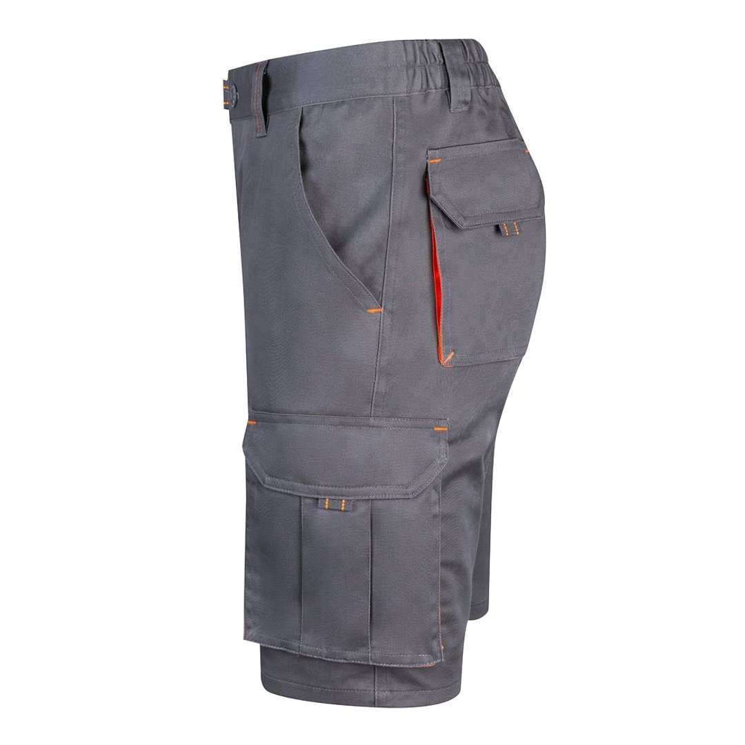 Zweifarbige Stretch-Bermudashorts mit mehreren Taschen (240 g/m²) aus Baumwolle (46 %), EME (38 %) und Polyester (16 %) Altie