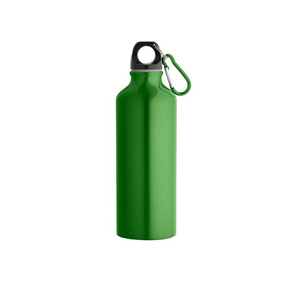 Flasche aus recyceltem Aluminium 530 mL mit Karabiner Hanrie