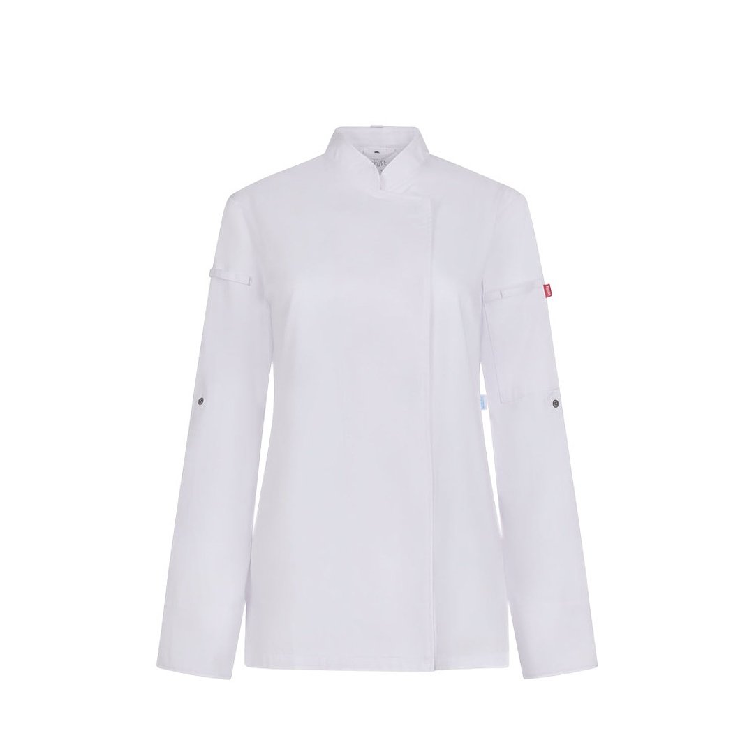 Kochjacke für Damen (190 g/m²), aus Baumwolle (35 %) und recyceltem Polyester (65 %) Jovigen