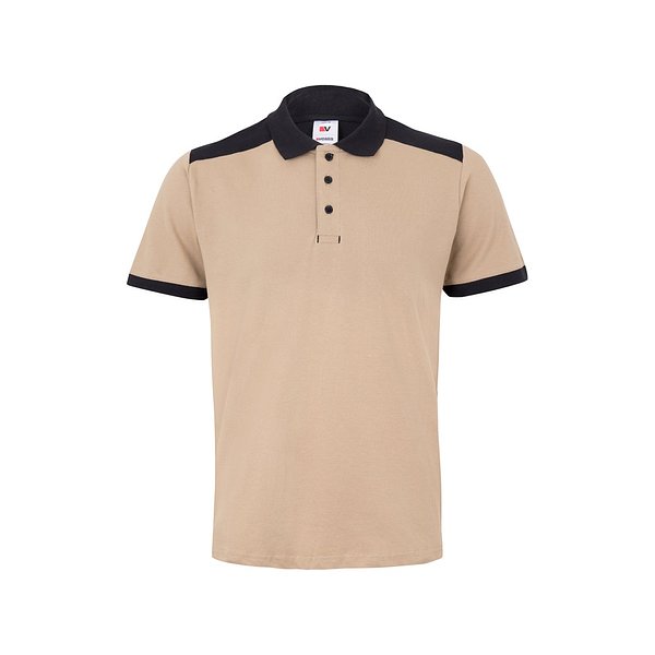 Zweifarbiges Stretch-Piqué-Poloshirt (200 g/m²) mit kurzen Ärmeln, aus Polyester (96 %) und Elastan (4 %) Duricalie