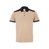 Zweifarbiges Stretch-Piqué-Poloshirt (200 g/m²) mit kurzen Ärmeln, aus Polyester (96 %) und Elastan (4 %) Duricalie
