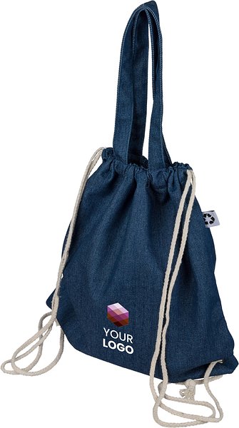 Recycelte Denim-Kordeltasche Leycile