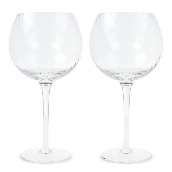 Byon Opacity 2er-Set Weingläser mit stilvollem Glasmuster 470ml Waluri