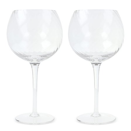 Byon Opacity 2er-Set Weingläser mit stilvollem Glasmuster 470ml Waluri