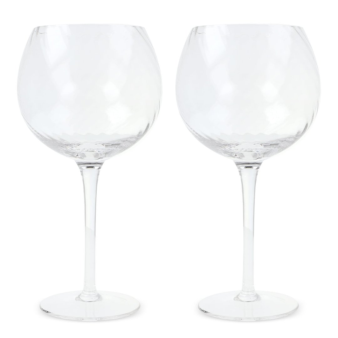 Byon Opacity 2er-Set Weingläser mit stilvollem Glasmuster 470ml Waluri